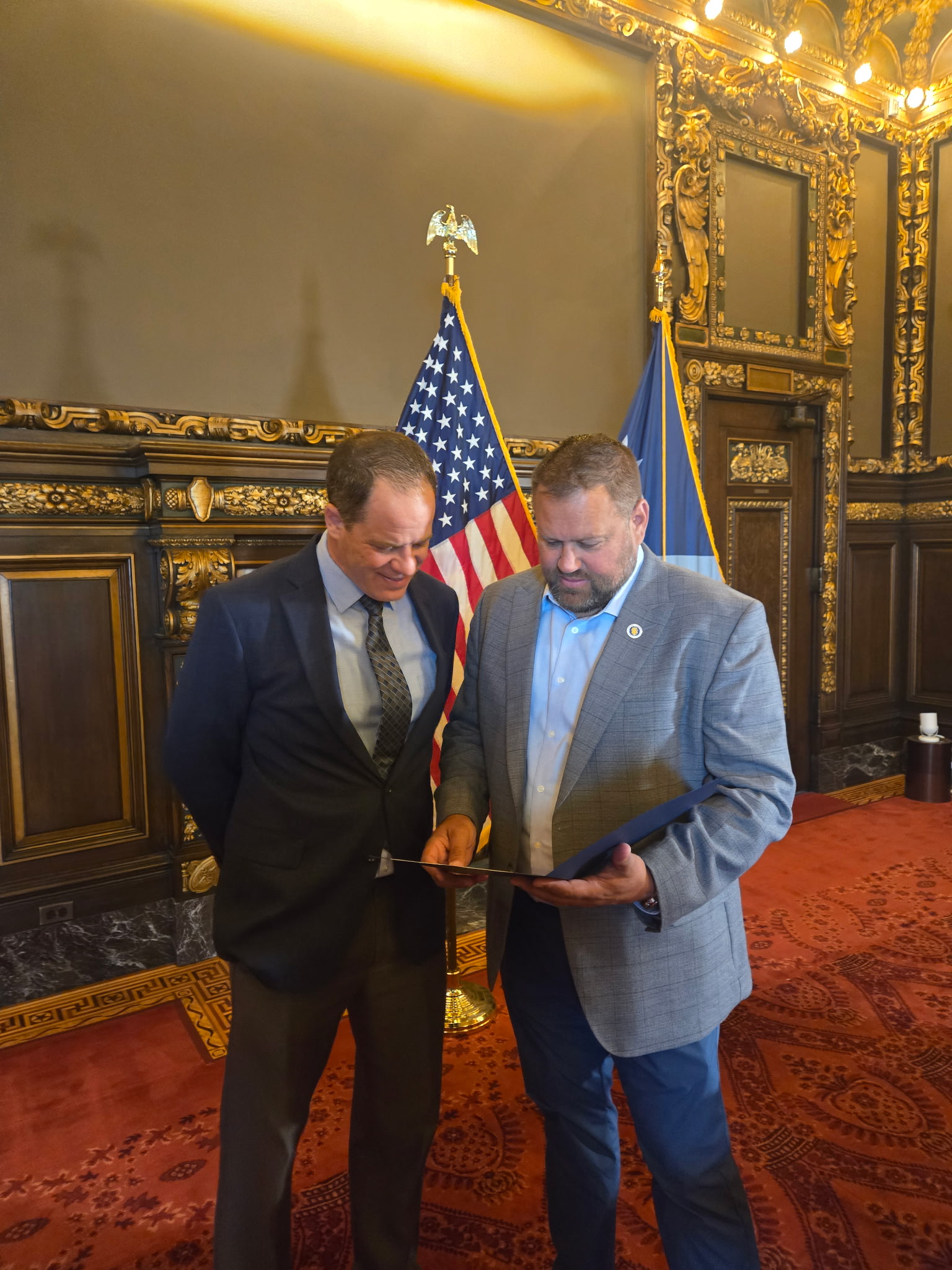 Erik Skoog and Senator Nick Frentz